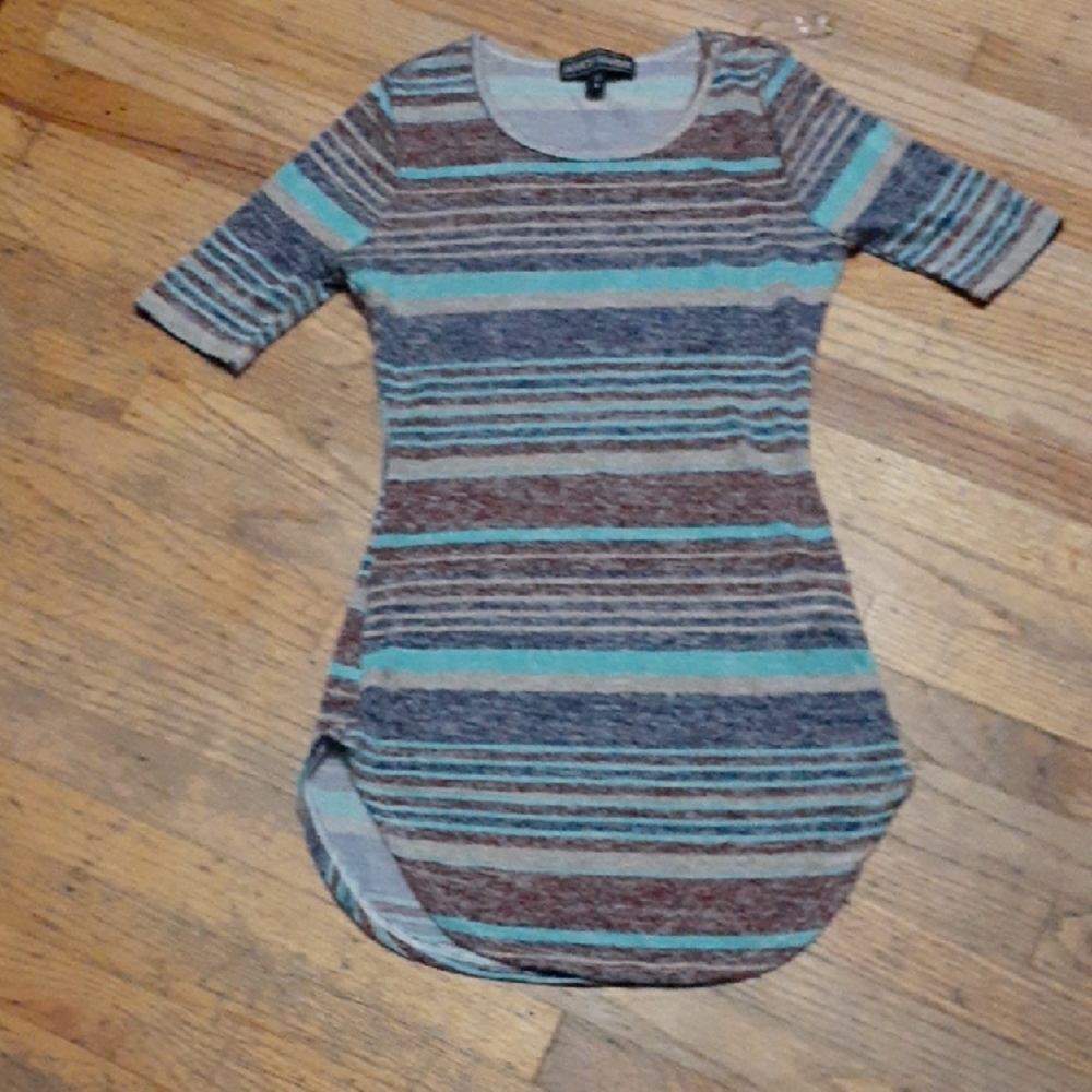 Striped Multicolor Knit Dress